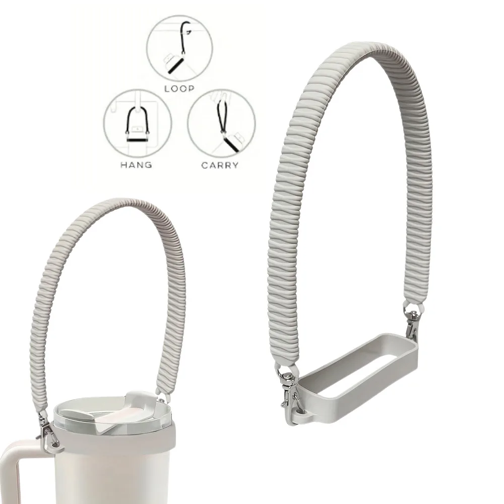Poignée de bouteille d'eau, sangle de support de bouteille d'eau, Silicone souple et Durable pour la plupart des bouteilles de 8 à 40oz pour accessoires de tasse