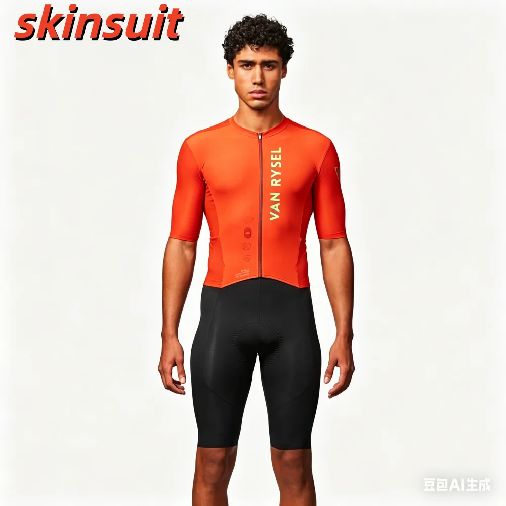 Cycling Triathlon Suit Men Cycling Short Sleeve Quick Dry Jumpsuit Trisuit skinsuit Bicycle Equipment Mono Ciclismo Hombre 2026 view 4