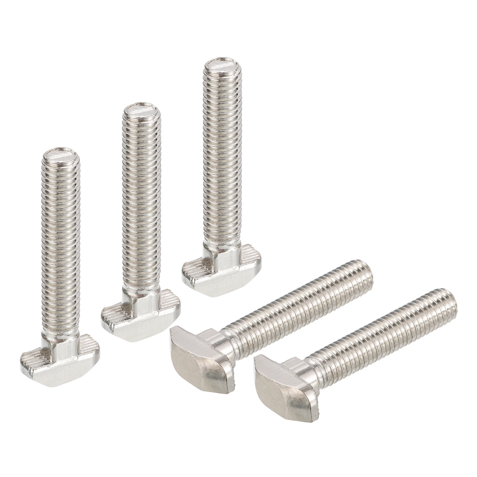 Uxcell 15/20pcs M8x25/M8x45mm T Slot Drop-in Bolt Hammer Head T-Bolt T Shape Stud Sliding Screw for Aluminum Alloy T-slot Tracks