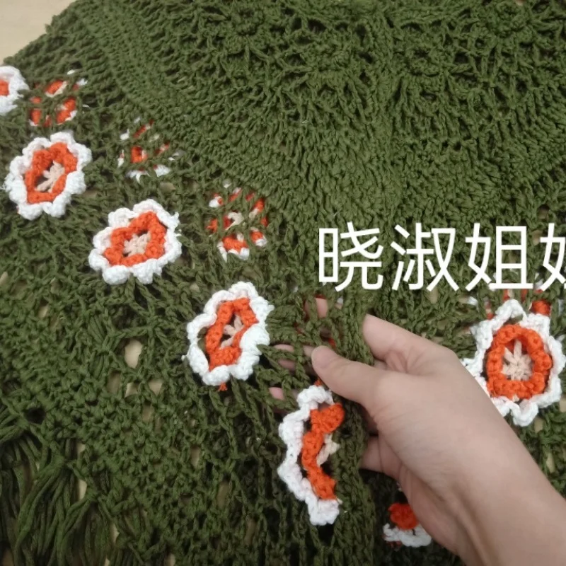 TIYIHAILEY Shawl New Vintage Sleeveless Coat Spring And Autumn Outerwear With Tassels Cloak Loose Tops Winter 2025 Knitting