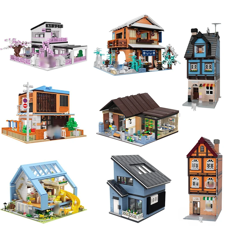 

Creative Expert Modular Buildings City Street Scene MOC Coffee Shop House Model Building Blocks Brick Puzzle Toys for Kids Gift