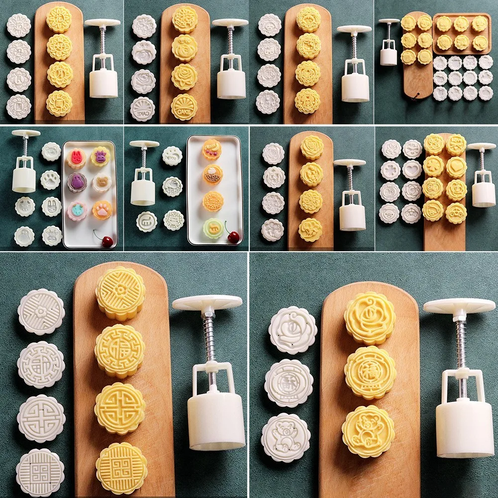 Mooncake Making Made Easy with Our Ergonomic Handpressed For Mold Featuring Clear Texture and Multiple Patterns