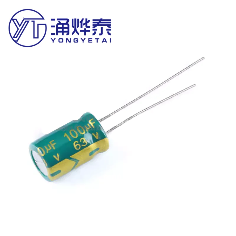 Clearance sale 10PCS Electrolytic capacitor 63V 100UF ±20% Volume 8*12MM High frequency low resistance