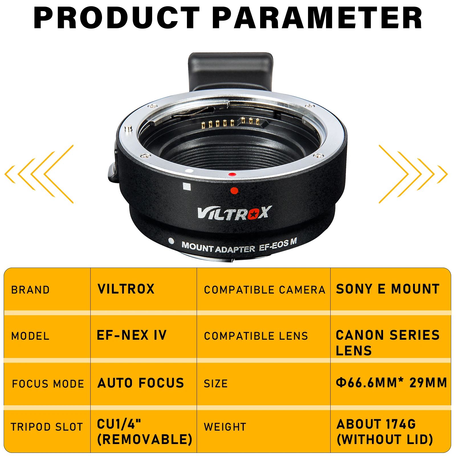 Viltrox EF-EOS M Elektronische AF Autofokus Objektiv Mount Adapter für Canon EF-EF-S Objektiv zu Canon EOS-M EF-M Montieren M1 m2 M6 M10 M100