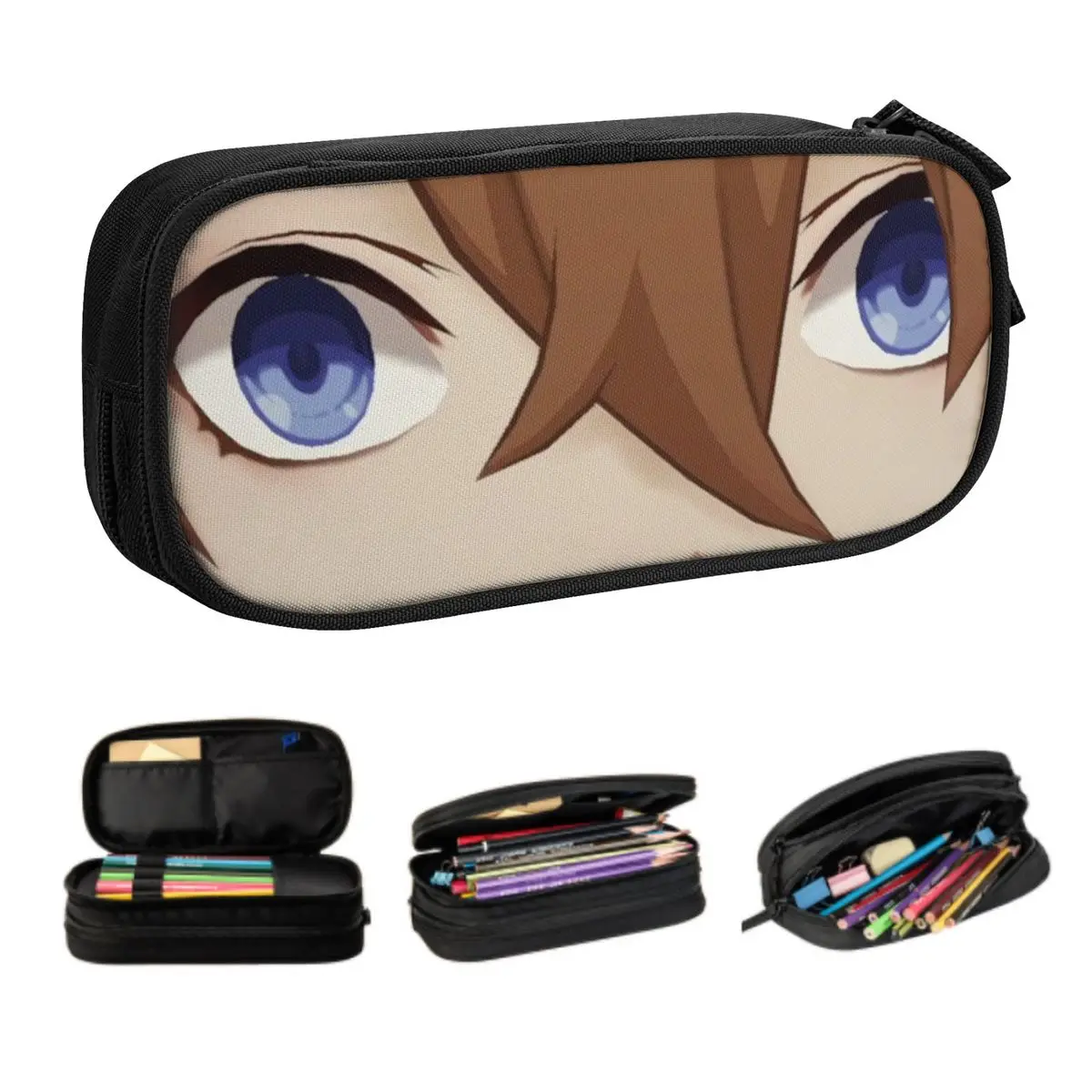 

Custom Tartaglia Childe Genshin Impact Cute Pencil Case Girl Boy Large Capacity Anime Game Pencil Bag Students Stationery