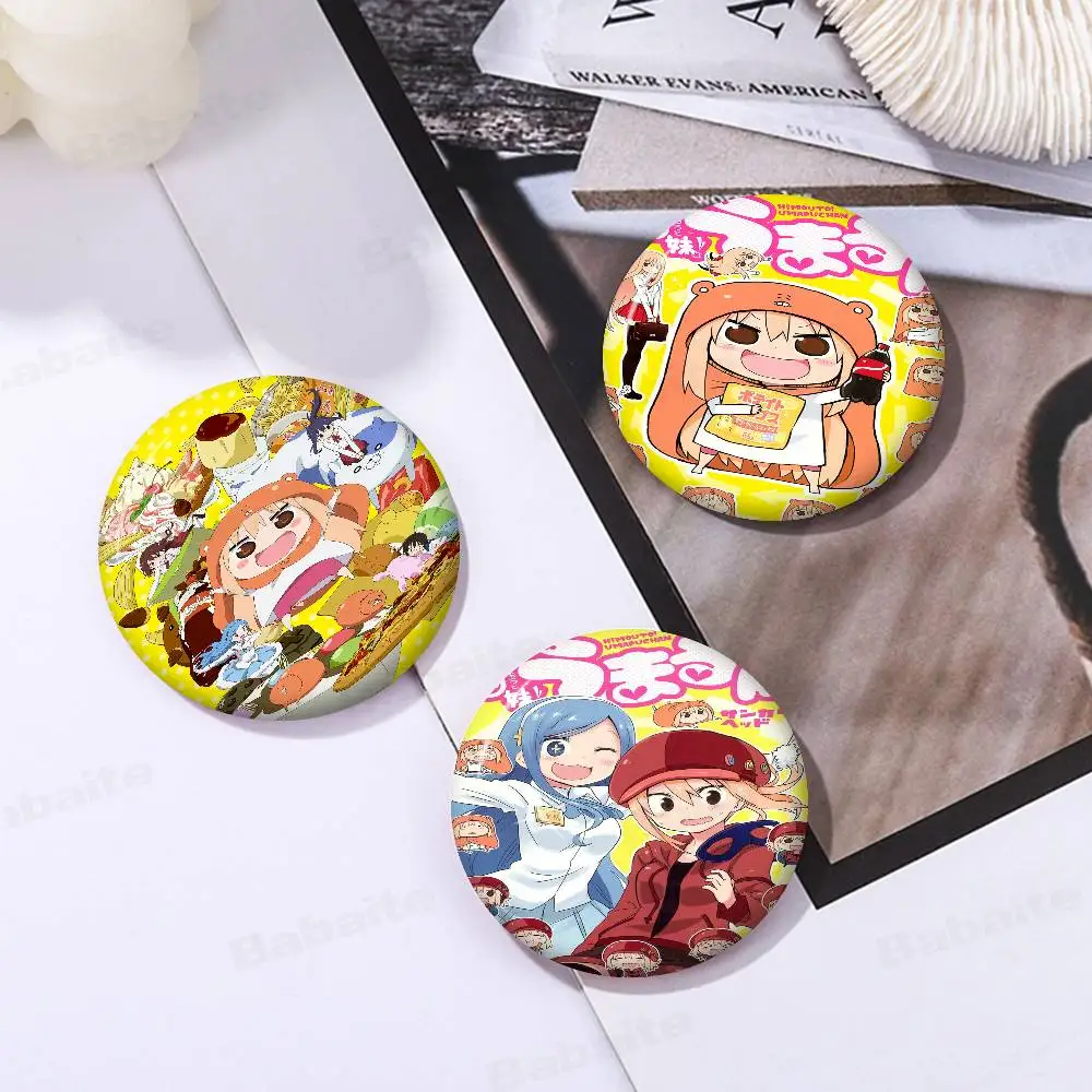 

Himouto! Umaru-chan anime Creative Pins Funny Round Snap-in Brooch Badge Backpack Hat Accessories Jewelry Gifts for Friend