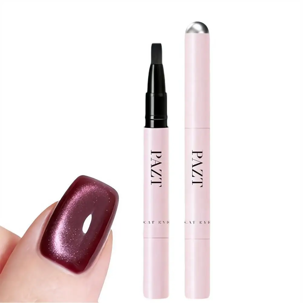 Magnetischer Gel-Nagellack-Stift, 7-in-1 Glitzer Katzenauge Gel-Nagellack, Kein Unterlack/Überlack Nötig, Tragbarer Ein-Schritt-Nagellack-Stift – Detail 3