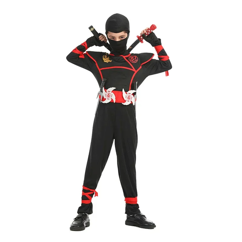 Dziecięcy kostium ninja z Halloween akcesoriami ninja chłopcy element ubioru najlepsze prezenty chłopcy dziewczęta przebranie na karnawał strój ninja OA2886