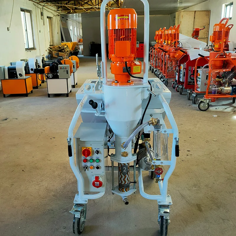 Wall Mortar Cement Spray Plaster Machine Putty Fireproof Coating Spraying Machine Fully Automatic Gypsum Spraying Machine