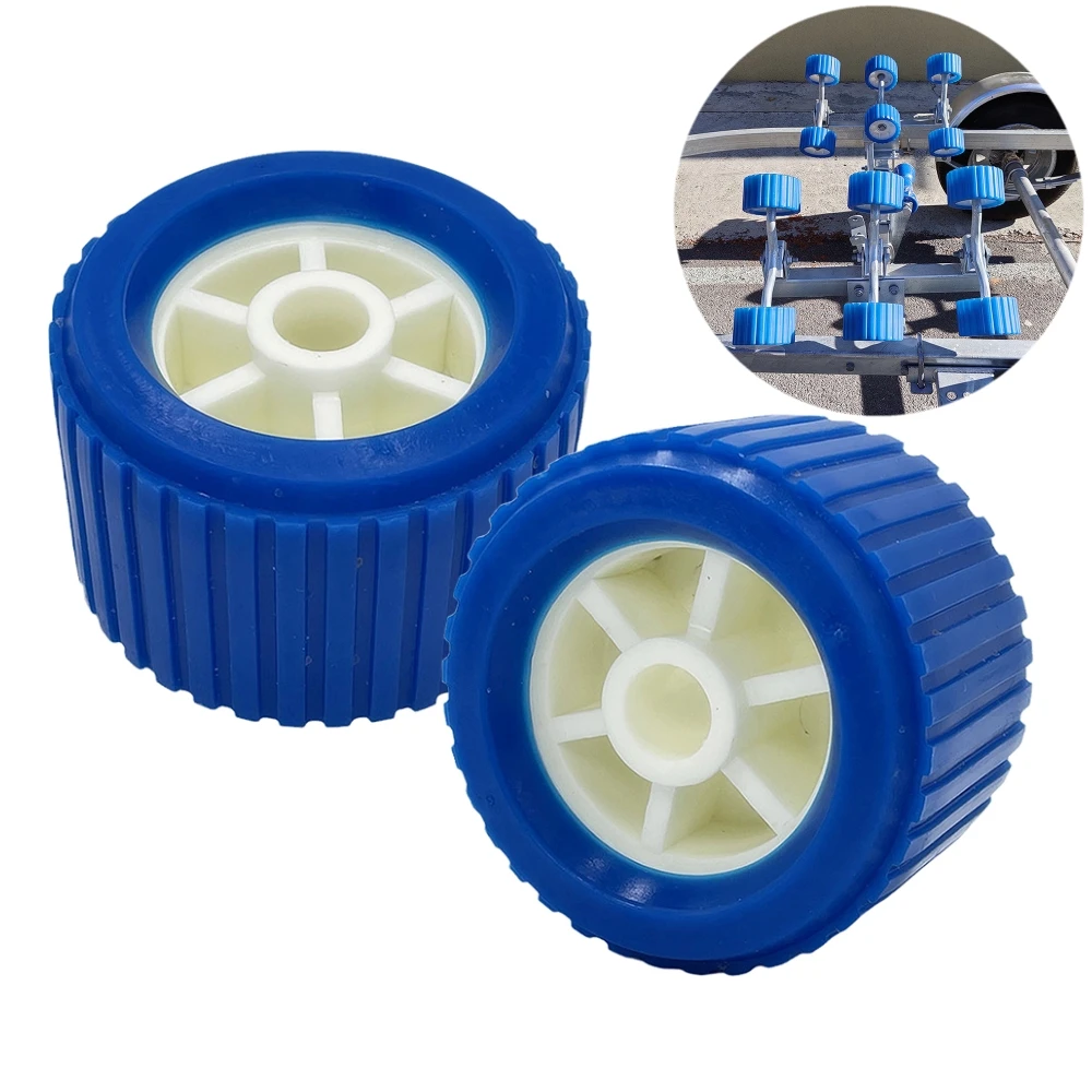 4 Piece/Set Boat Trailer Ribbed Wobble Rollers Trailer Roller Boat Ramp Rollers Boat Lift Wheels Kit For Boat Yacht Trailer