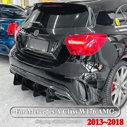 Rear Bumper Lip Diffuser Spoiler Splitter For Mercedes Benz A Class W176 A180 A200 A250 A260 A45 AMG 2013-2018 Hatchback Bodykit