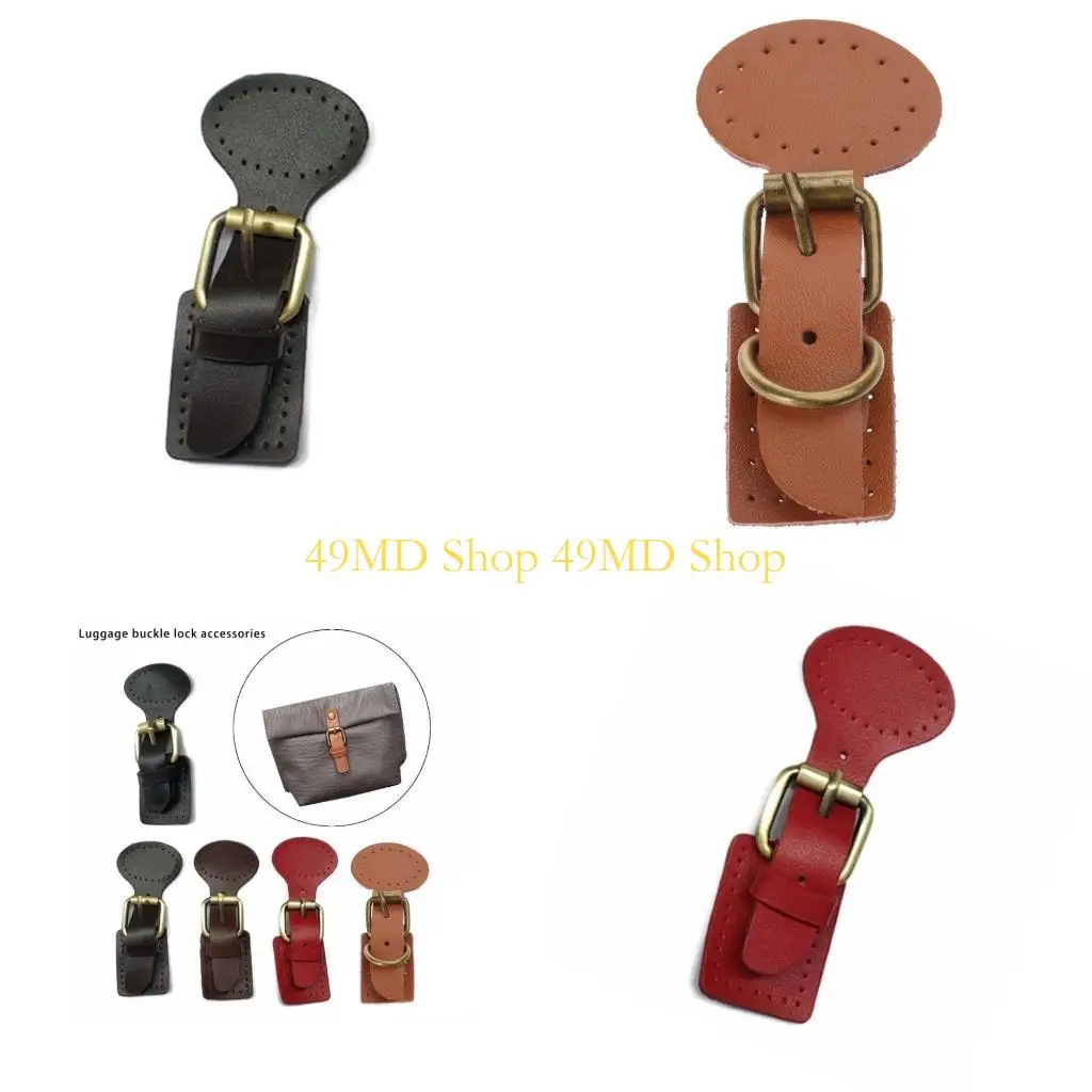 

49MD Sew On Leather Buckle Set Replacement Accesories For Handbag Replacement And DIY Craft Projects