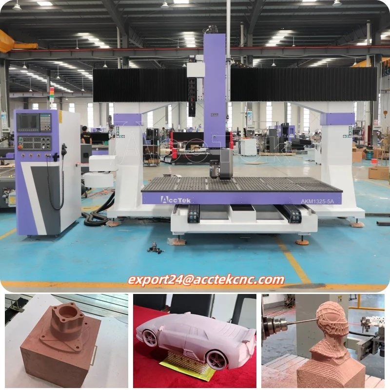 Atc Cnc 라우터 기계 1212 1325 1530 Atc Cnc 라우터 지난 AccTek 뜨거운 판매 알루미늄 Mdf 목재 아크릴 Cnc 5 축 Cnc 조각사