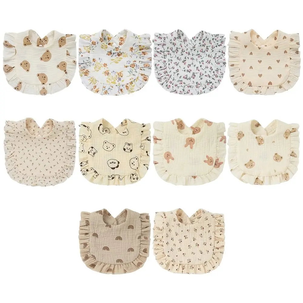 

Creative Cotton Newborn Bibs Soft Material Absorbent Infant Burp Cloths Colorful Drool Bandana Baby Stuff