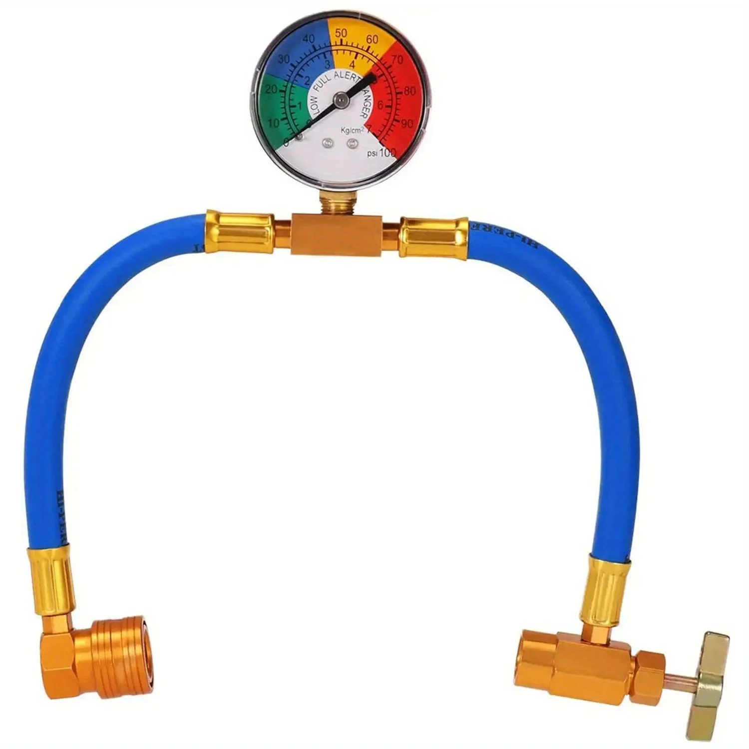 R134a Refrigerant Gas Refill Car Air Conditioning Hose Recharge Gauge 1/2