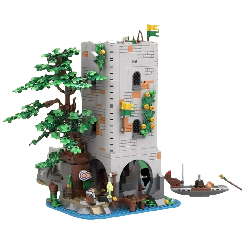 سلسلة قلعة الغابة MOC - مكعبات بناء لعبة التجميع 1305 قطعة - مناسبة لجميع المتحمسين - مجموعة هدايا العيد الإبداعية - #2