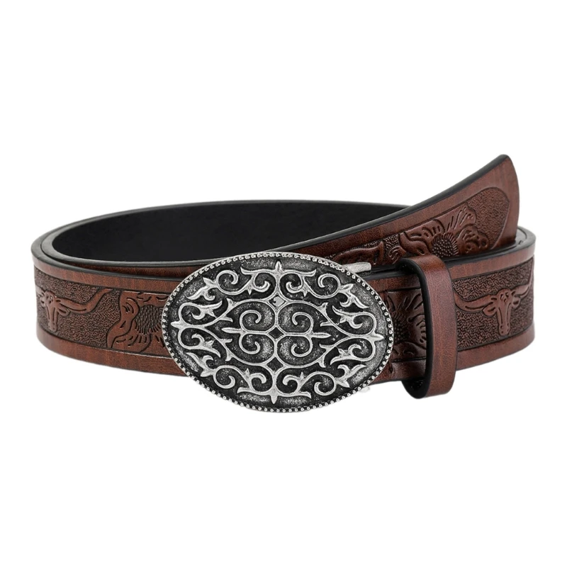 Elegant Belt Bohemian PU Belt Girl Waiststrap Women Embossed Pattern Waistband