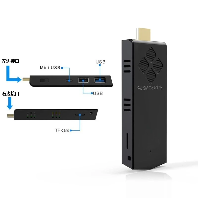 عصا كمبيوتر صغيرة مضيف صغير رباعي النواة win10 مضيف محمول لجيب غرفة المعيشة #5
