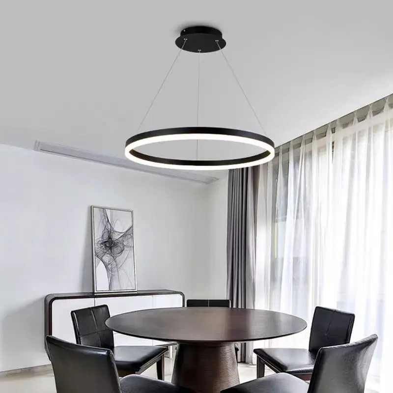 Modern Led Chandelier Circle Ring Ceiling Lamp Room For Bedroom Kitchen Dining Room Hanging Lamp For Ceiling Home Decoration
