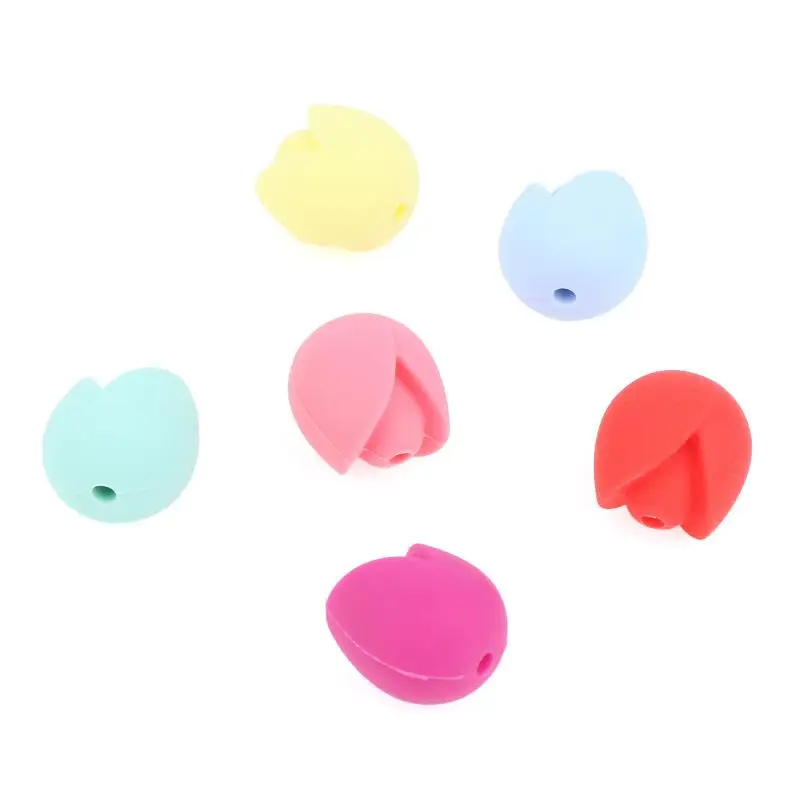New 6Pcs Tulip Silicone Knitting Needle Stoppers End Caps Needle Savers Knitting Accessories Gifts For Knitters