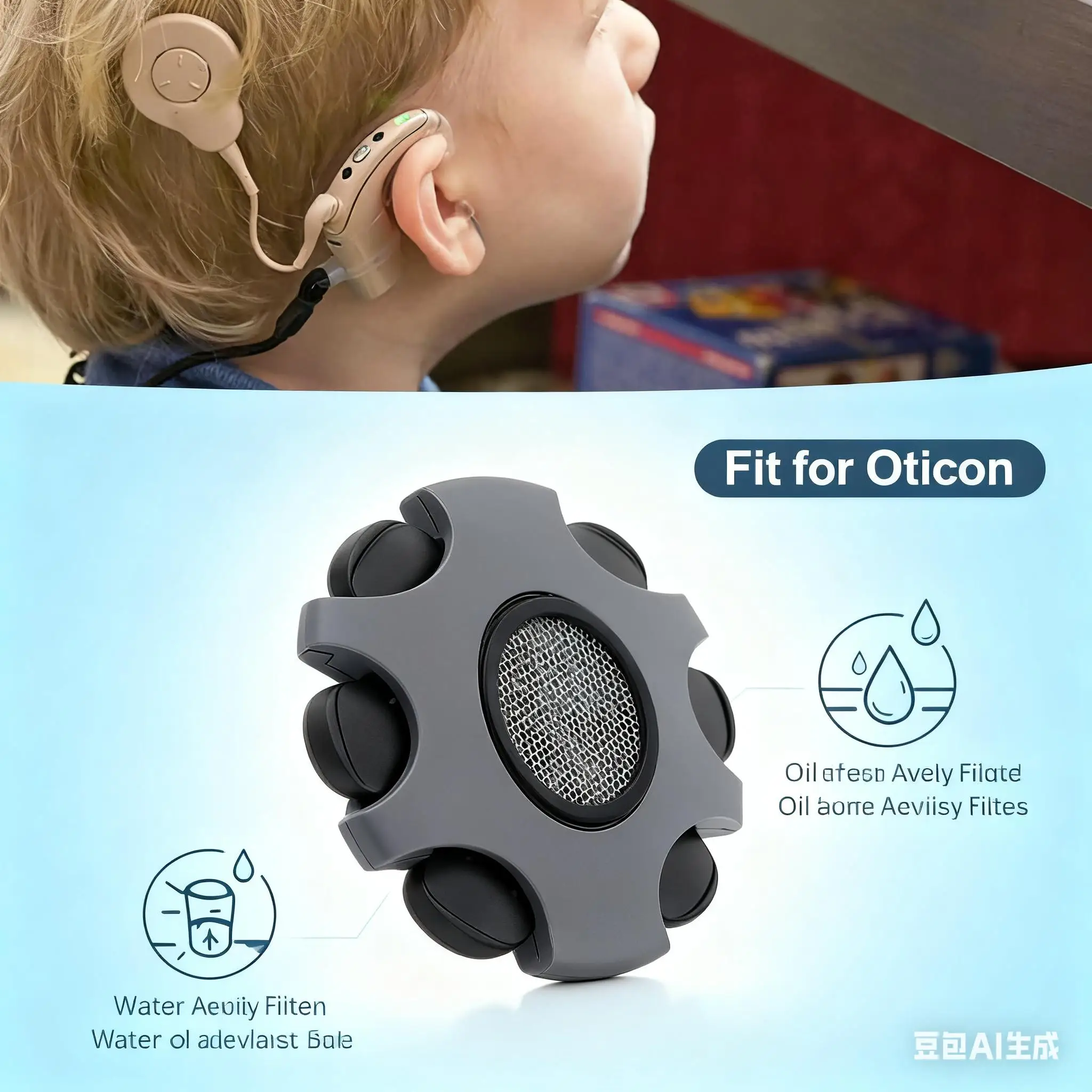 Waterproof Oil-Resistant Wax Guards for Oticon - Hearing Amplifier Filters, Easy to Replace