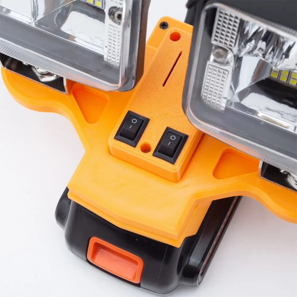 LED Wireless Work Light For Black & Decker 20V Lithium Batteries W/ USB Adapter Converter Lighting(No Batteries)