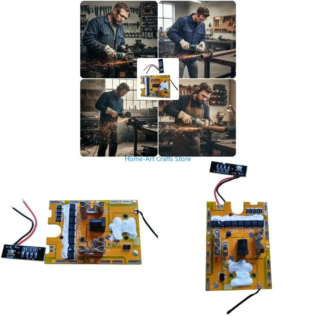 Y3NA 21V Power Tool Protective Module 18650 8MOS Control Side Light Protective Plate