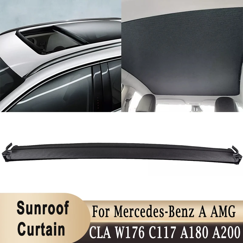 Panoramic Sunroof Curtain Skylight Sunshade Cover Roof Window Shade for Mercedes-Benz A AMG W176 CLA C117 A180 A200 2013-2018