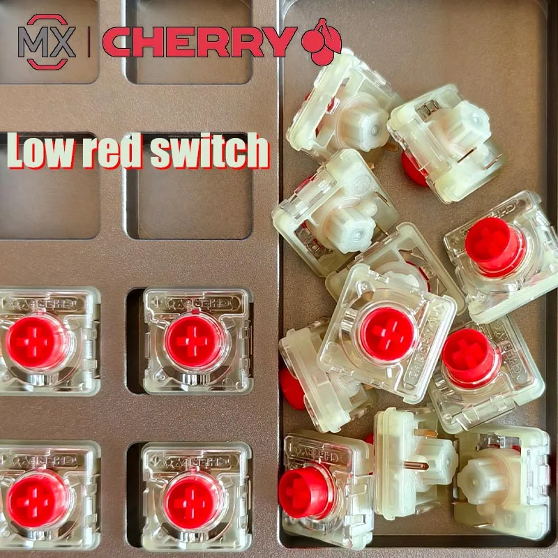 CHERRY Low Red Switch Fast Trigger Linear Factory Lubrication HIT BOX Stable Mechanical Keyboard Switches for QANBA DOIO 8BITDO