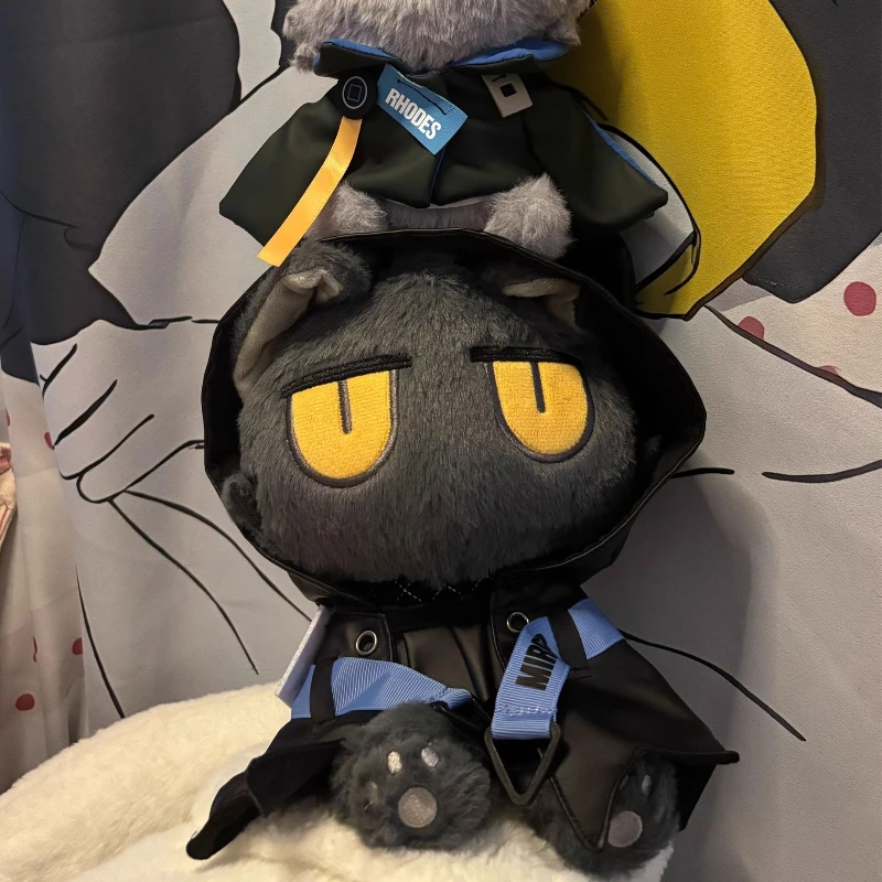 32cm Anime Game Arknights Phantom Ver. Kawaii Cosplay Cotton Doll Official Cartoon Animal Cat Soft Plushie Toy Figures Fans Gift