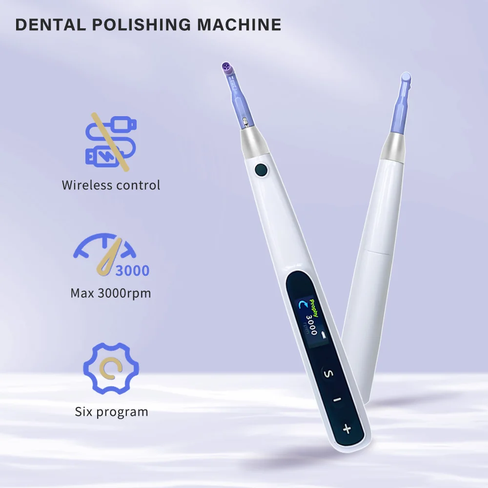 Dental Cordless Polishing Wireless Electric Motor 3000rpm Rechargeable Polishing Instrument With 10 Interchangeable Heads