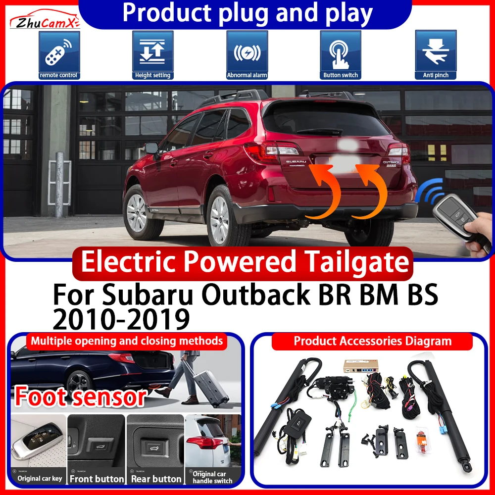 ZhuCamX Electric OEM Powered Tailgate for Subaru Outback BR BM BS 2010-2019 anti pinch Smart Intelligent Control Gate Lift Kit