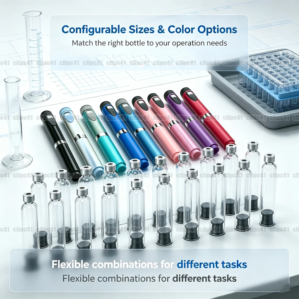 1 Set Magic Pen Medical Aesthetics Kit 3ml Insulin Cartridges Empty Cassette Sterile Three-line Lifting Tattoo Pen Consumables