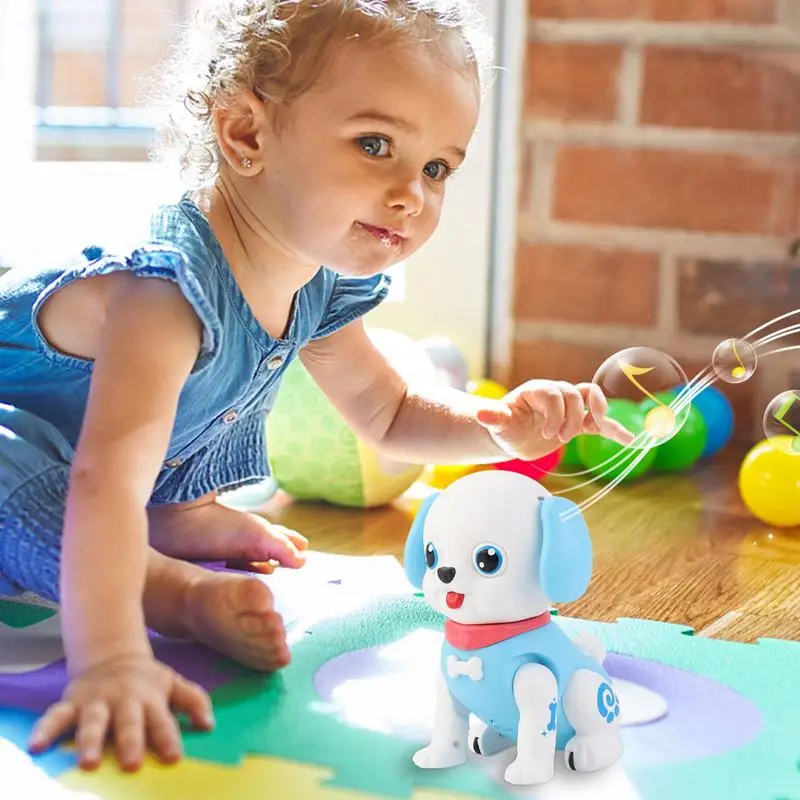 Juguete de perro Robot alimentado por batería con sonido, juguete interactivo para cachorros, paseos, Barks, signos, Idea de regalo para niños, 3,