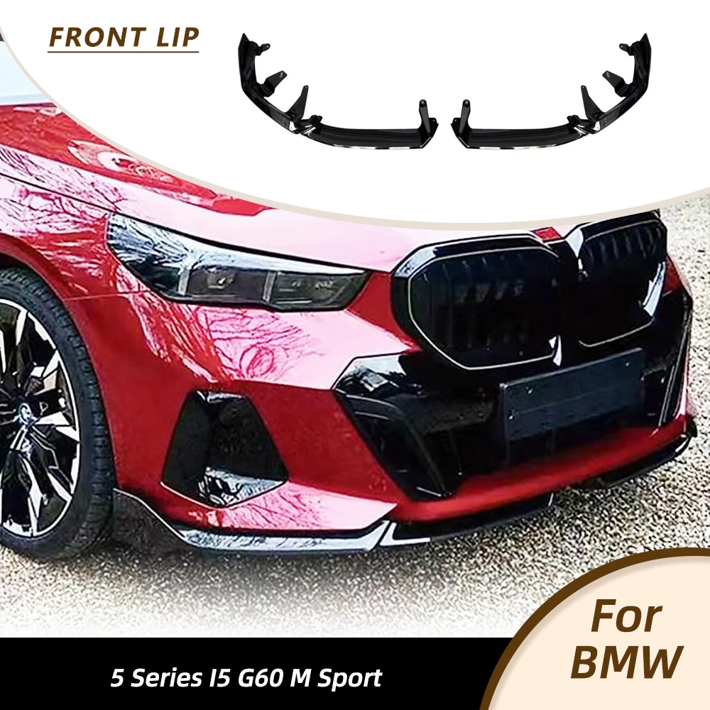 

Car Front Bumper Lip Spoiler for BMW 5 Series I5 G60 G61 2024 Front Bumper Chin Spoiler Splitter Car Racing Kits ABS Gloss Black