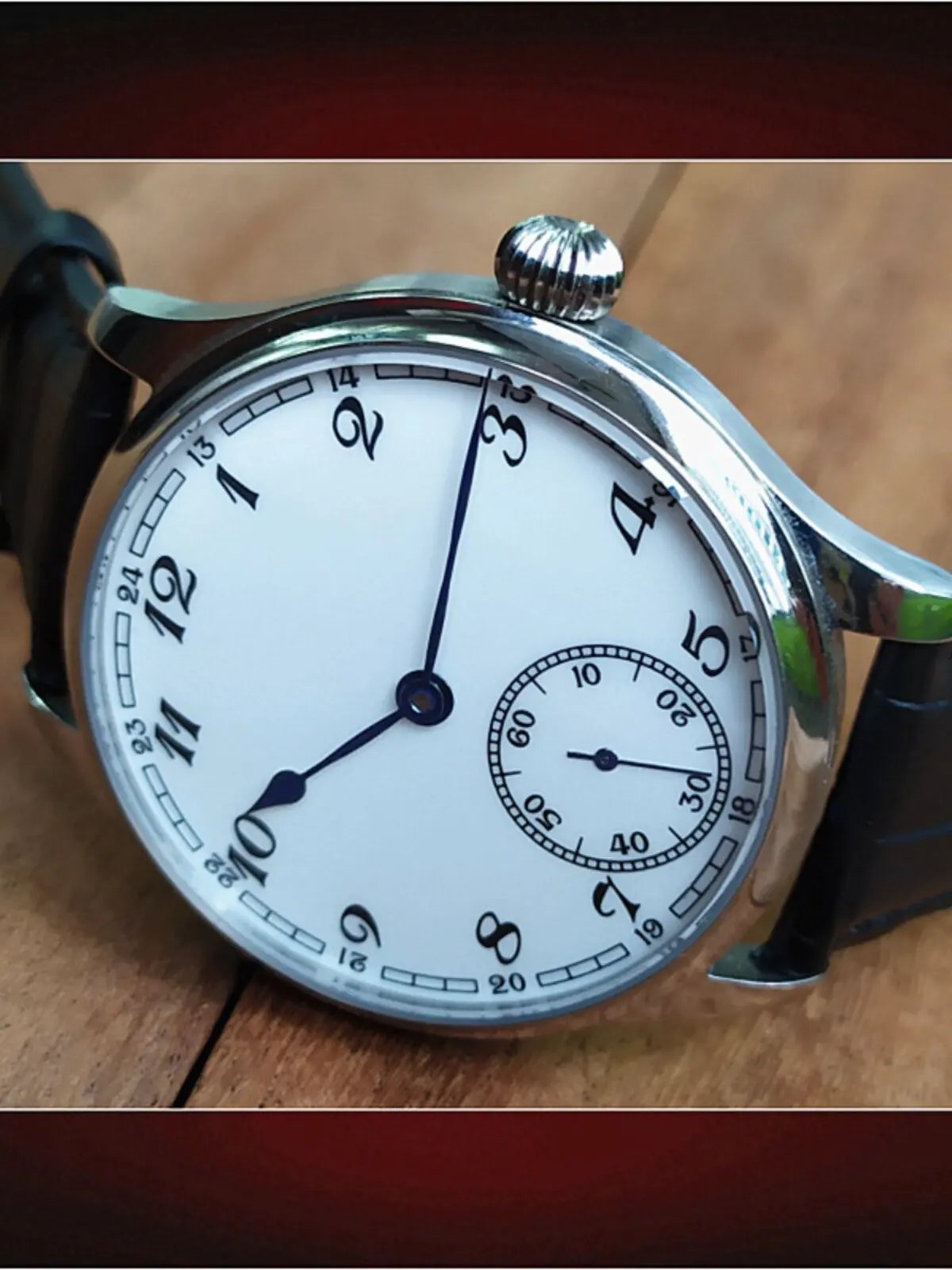 Vakuy Hand‑Wound Mechanical Watch, Vintage Business Style, Seagull ST3621 Movement, Jones Sword Hands, Artistic Floral Script Ma