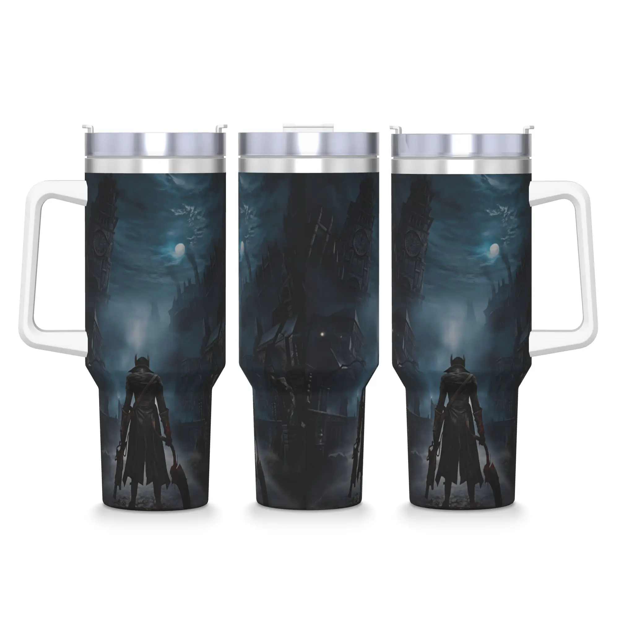 

Stainless Steel Tumbler Game Bloodborne Thermal Mug Portable Hot Drinks Mugs Cup Beach Printed Water Bottle