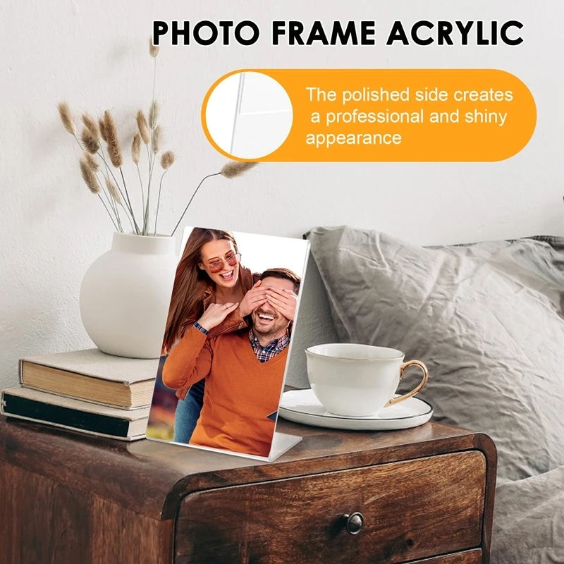 5 قطعة مكتب الاكريليك عرض المنشور تقف عداد البلاستيك رسالة مجلس القائمة حامل الكلية للأعمال Poster-AT81 #5