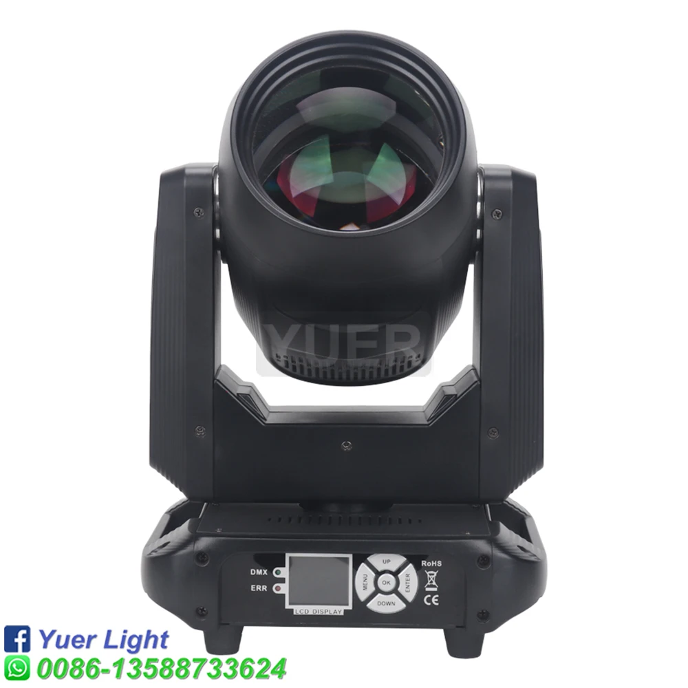 Imagem -03 - Yuer-mini Led Moving Head Light Feixe de Luz 18 Prismas Rotativas Dmx Stage Effect Disco dj Bar Wedding Club 200w Novo