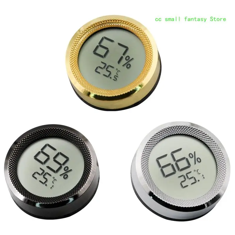 

R3MA Mini Digital Display Cigar Hygrometer Thermometer Temperature Gauge for Humidors Cigar Jars Incubators