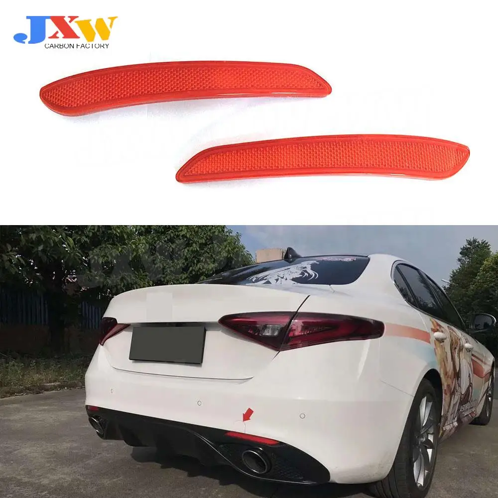 

PP Material Bumper Guard Strips Rear Lip Diffuser Spoiler For Alfa Romeo Giulia 2016-2019 Auto Car Sport Styling