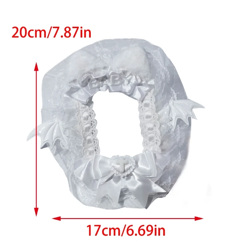 Soporte para tarjeta fotográfica con orejas gato, soporte para exhibición tarjetas fotográficas con alas ángel y cadena