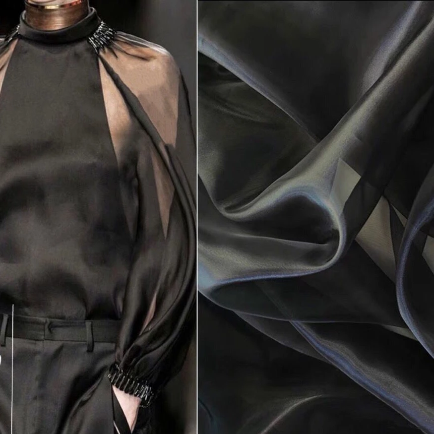 3/5/10m Crystal Sheer Organza Voile Fabric - Ideal Material for Making Clothing and DIY Crafts, By the Meter