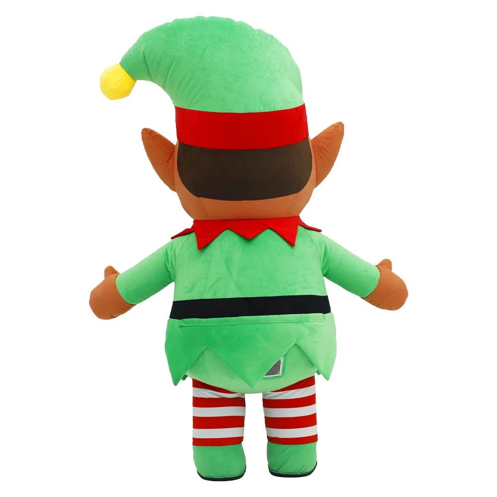 Kerstelf opblaasbaar kostuum mascotte parade volwassen karakter cosplay kerstfeest evenement pluche set geen batterij