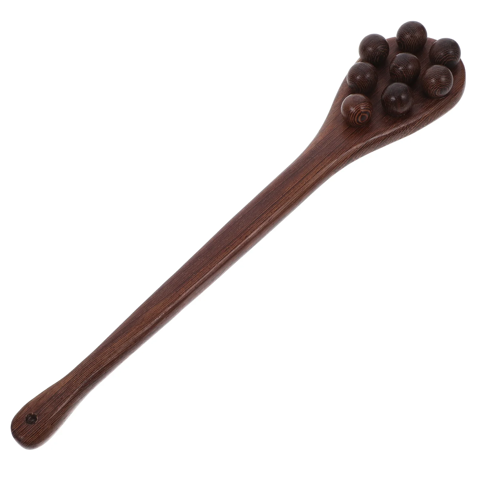 Wooden Massage Paddle with Eight-Bead Design for Full Body Relaxation Portable Handheld Back Massager for Home Use Relief