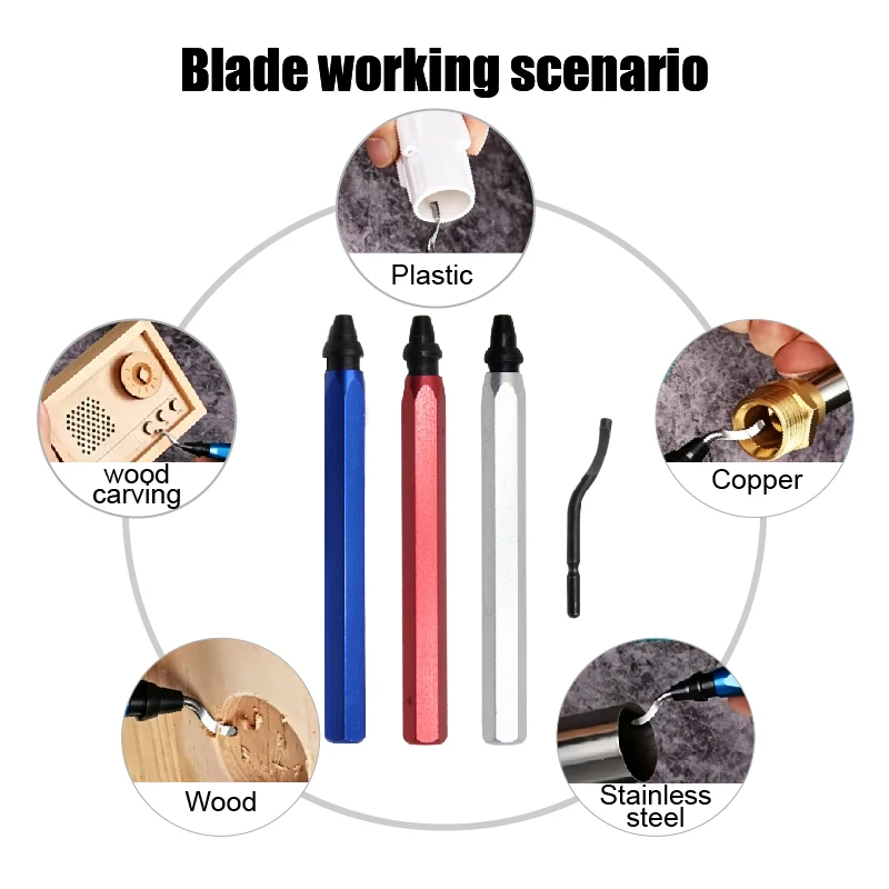 Aluminum Trimming Knife Handheld Metal Plastic Deburring Tool Edge Chamfering Inner Hole Scraping Waste Edge Removal