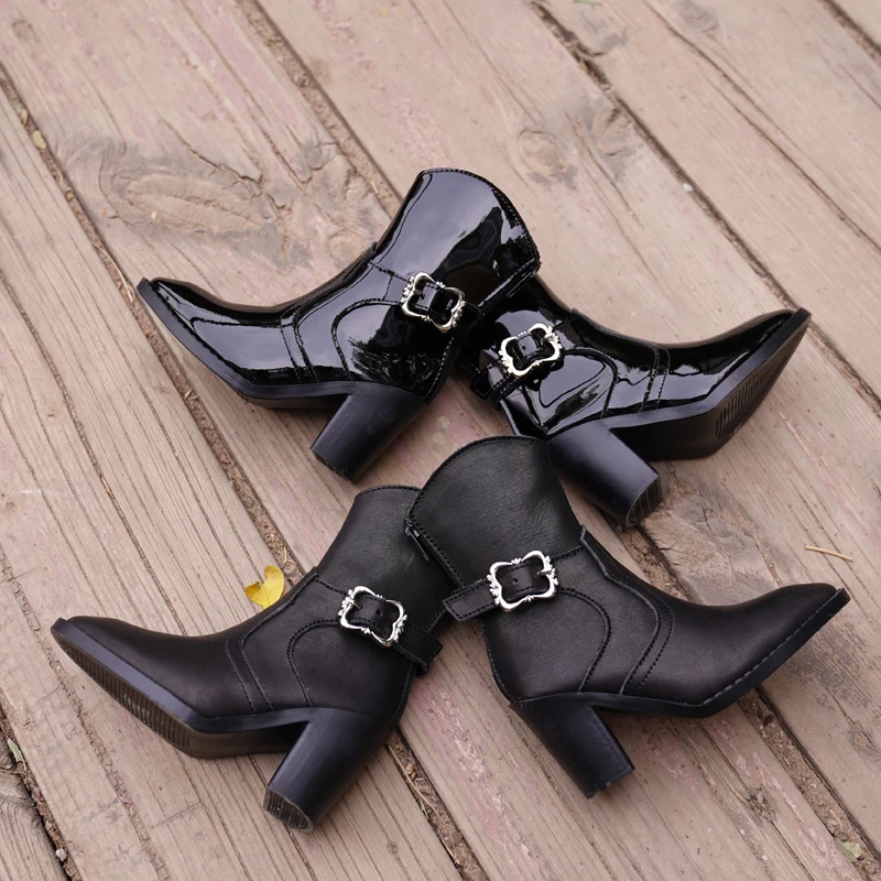 

Кукольные туфли Uncle Size Bjd, однотонные матовые лакированные кожаные высокие сапоги ручной работы 11,5 см * 4,3 см, туфли на высоком каблуке для кукол, аксессуары