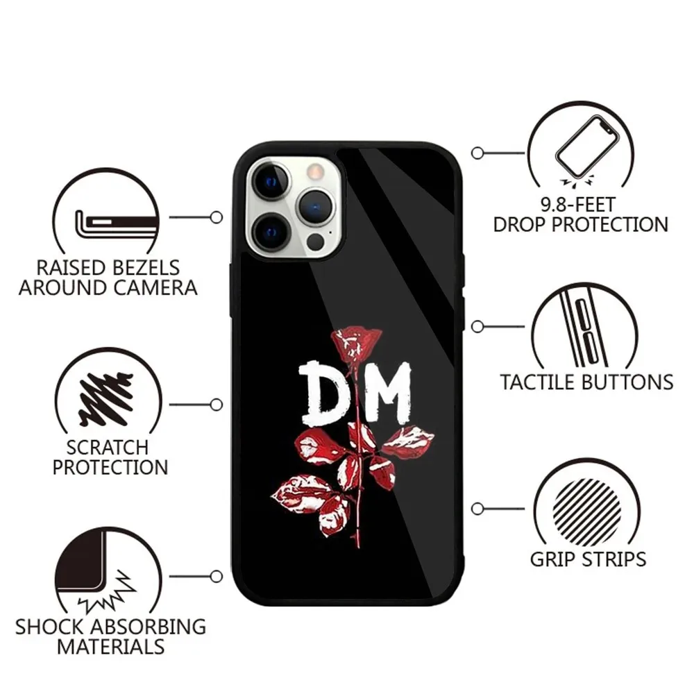 D-Depeche Mode Rock-ES Band  Phone Case Strong Magnetic For IPhone 15,14,13,Pro,Max,Plus,11,For Magsafe Wireless Charging