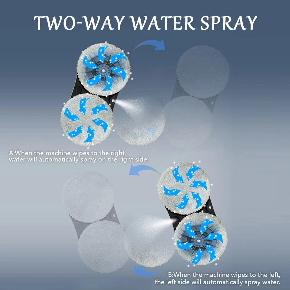 روبوت تنظيف النوافذ، جهاز تنظيف الزجاج الذكي الأوتوماتيكي بالكامل، منظف نوافذ رذاذ دوار مزدوج الارتفاع #2