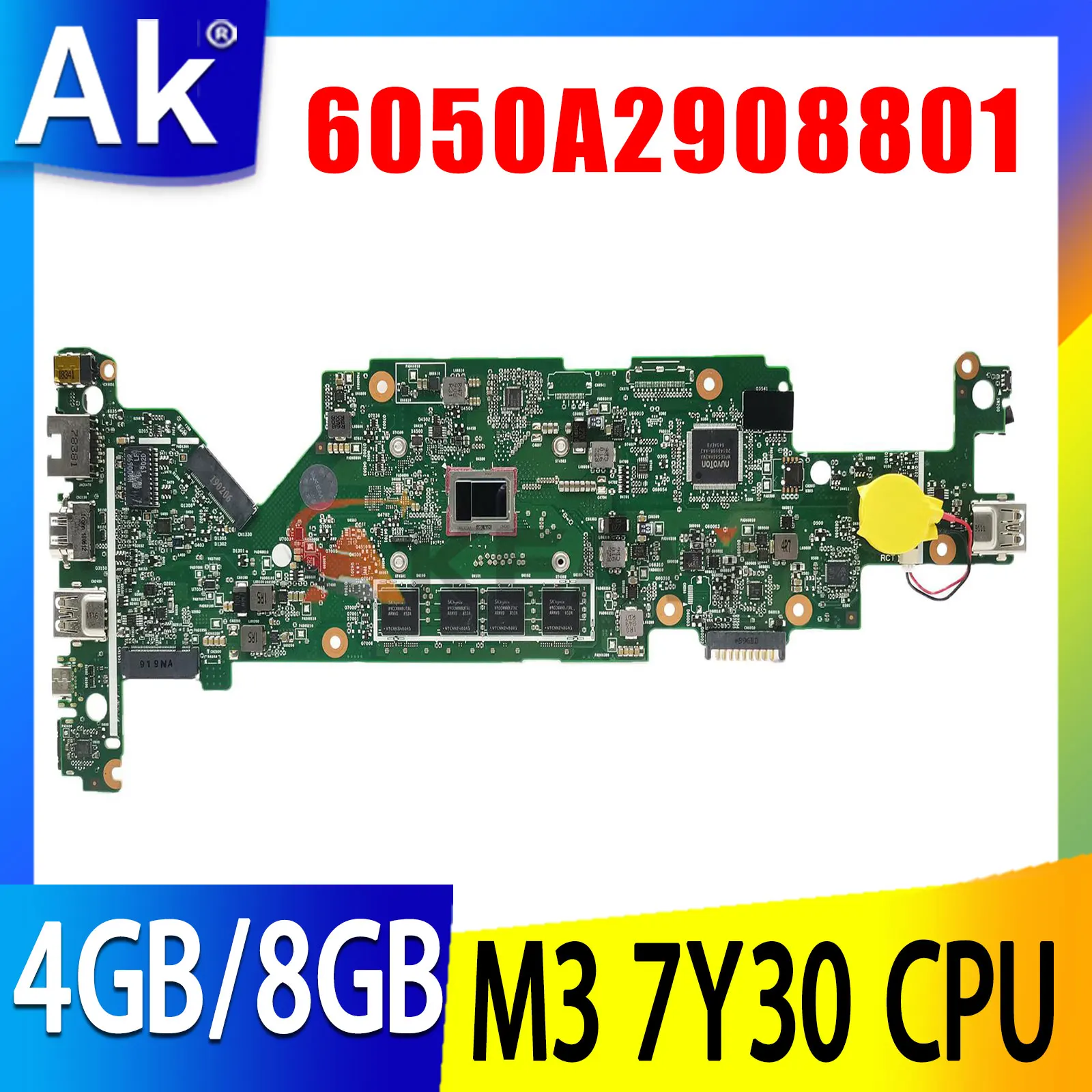 

For HP ProBook X360 11 G2 EE Laptop PC Motherboard Core M3-7Y30 CPU 4GB/8GB RAM 6050A2908801 Mainboard